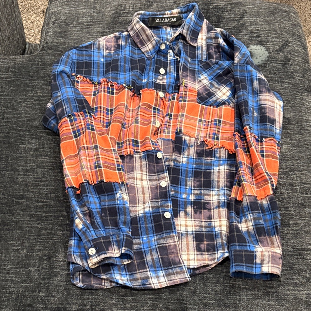 Valabasas Plaid Shirt - Blue and Orange